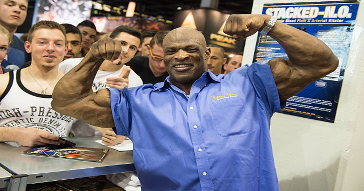 richest bodybuilders Ronnie Coleman poses during the FIBO 2015