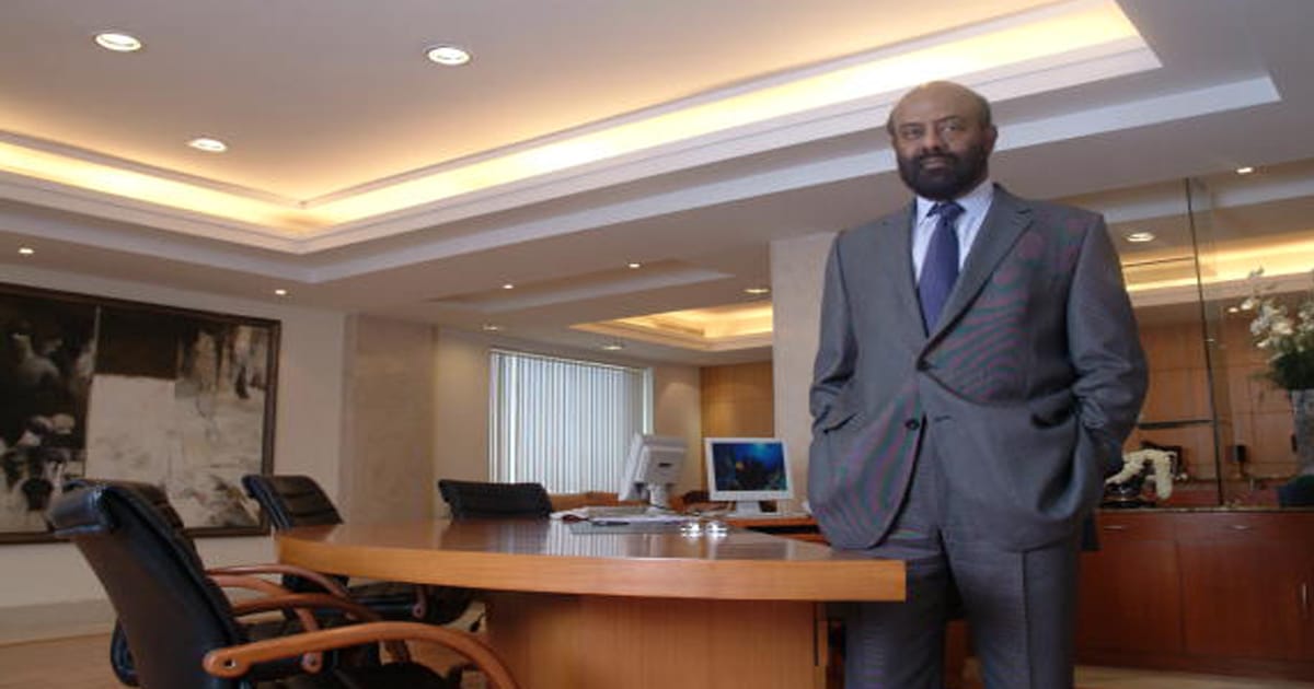 shiv nadar at office, in Noida, India