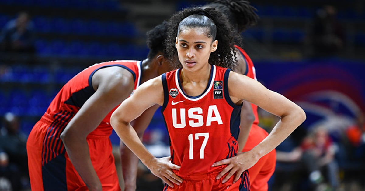 richest WNBA players Skylar Diggins (C) of USA reacts during the FIBA Women's Olympic Qualifying Tournament