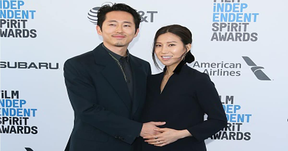 Steven Yeun and Joana Pak arrives for the 2019 Film Independent Spirit Awards 