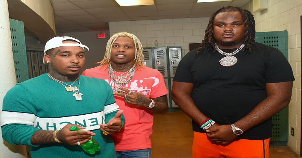 Doe Boy, Lil Durk and Tee Grizzley attend ABEL 7th annual Back to School With Lil Durk