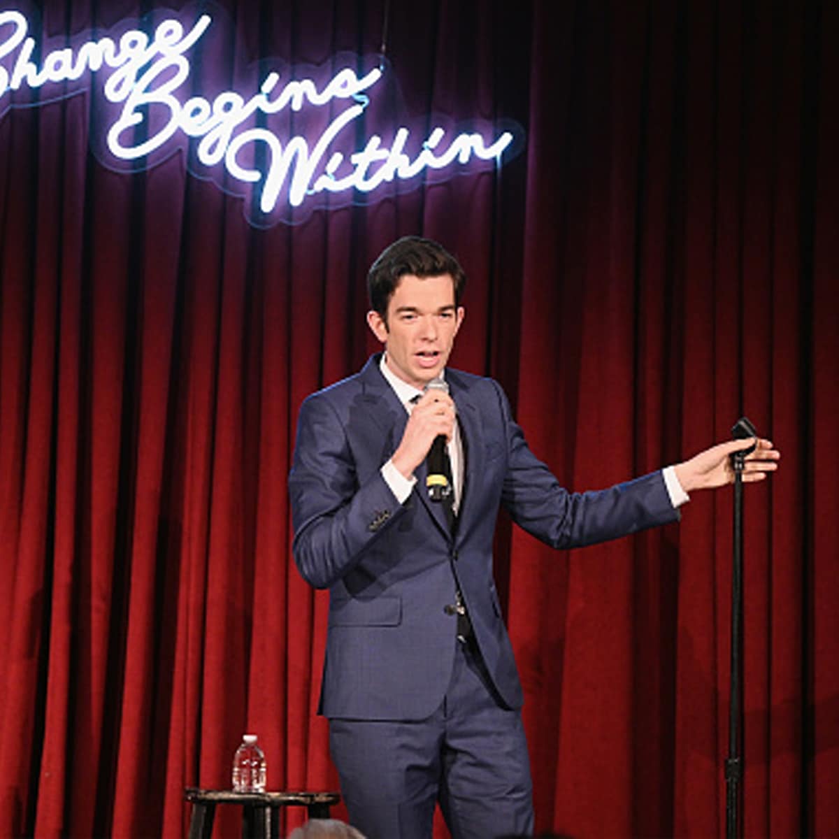 John Mulaney performs onstage during the David Lynch Foundation's 14th Annual Change Begins Within Gala