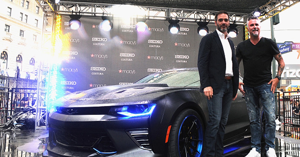 Jimmie Johnson and Gas Monkey Garage's Richard Rawlings attend the celebration for the new special edition Coutura Watch and Gas Monkey Garage