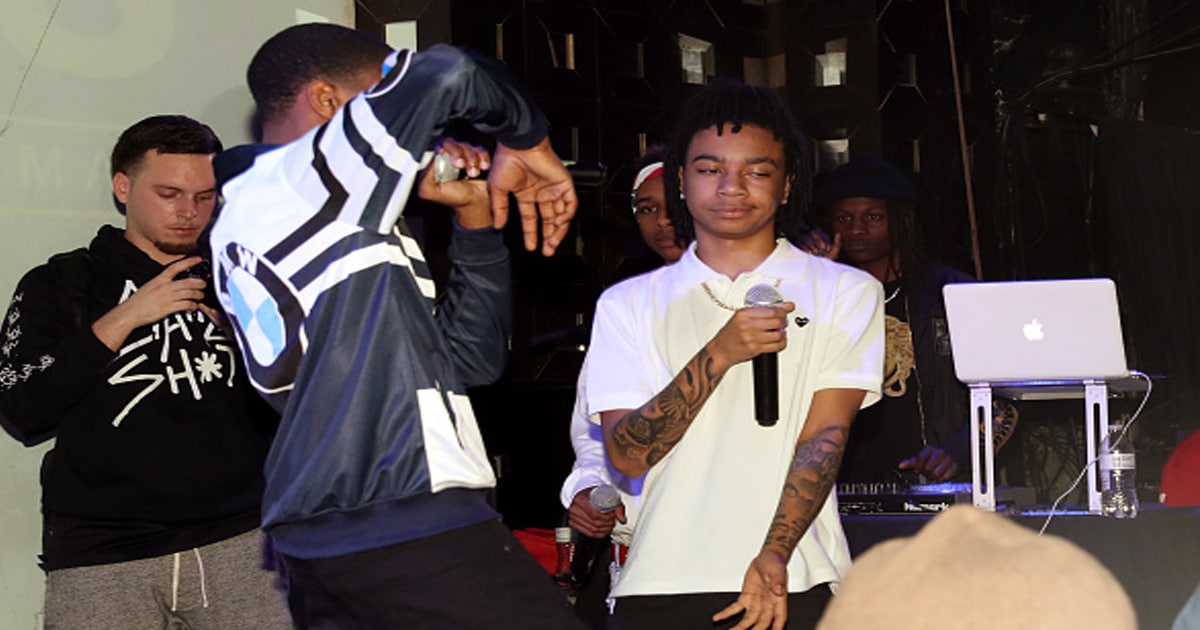 YBN Almighty Jay (L) and YBN Nahmir perform at S.O.B.'s 