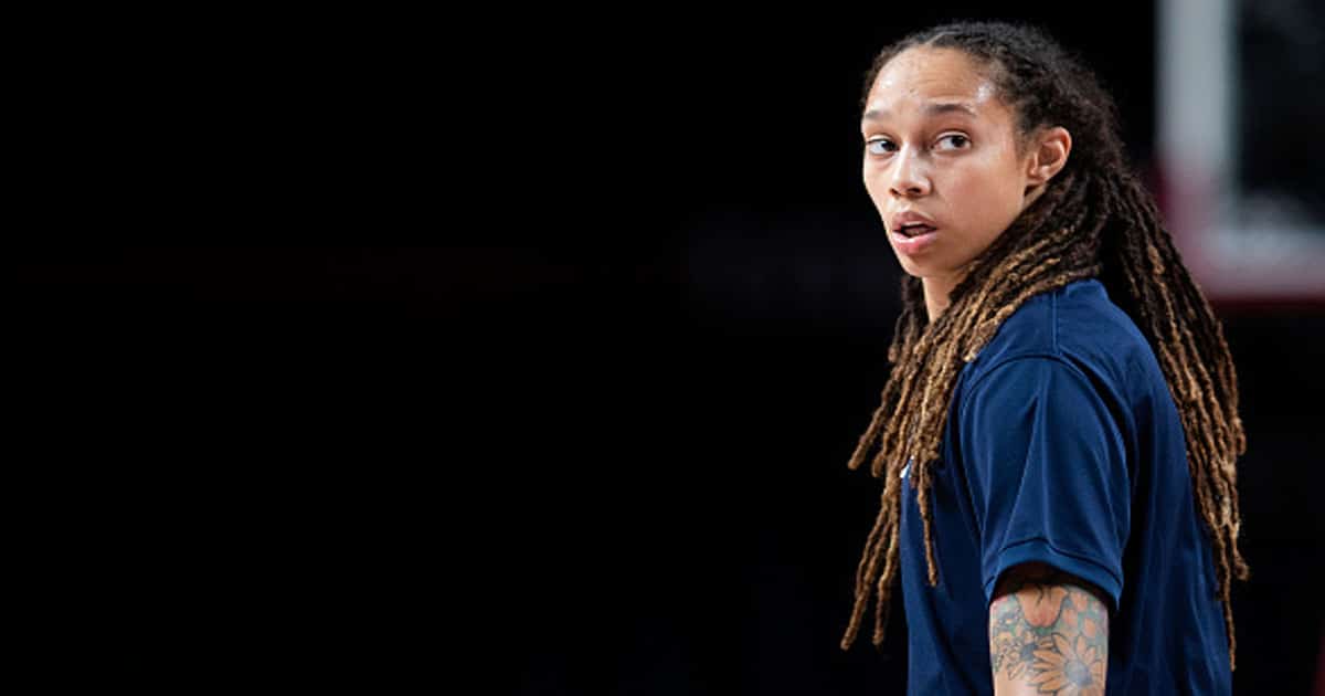 Brittney Griner #15 of the United States during team warm up before the France V USA Preliminary Round Group B Basketball Women match