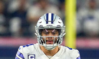 Dak Prescott (4) looks on during the NFC Wild Card game between the San Francisco 49ers and the Dallas Cowboys