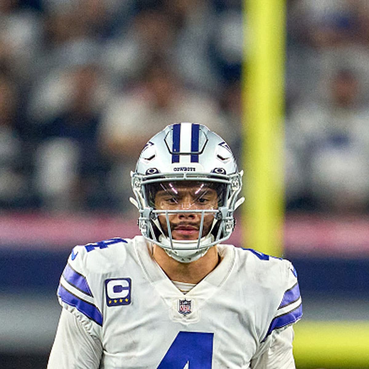 Dak Prescott (4) looks on during the NFC Wild Card game between the San Francisco 49ers and the Dallas Cowboys