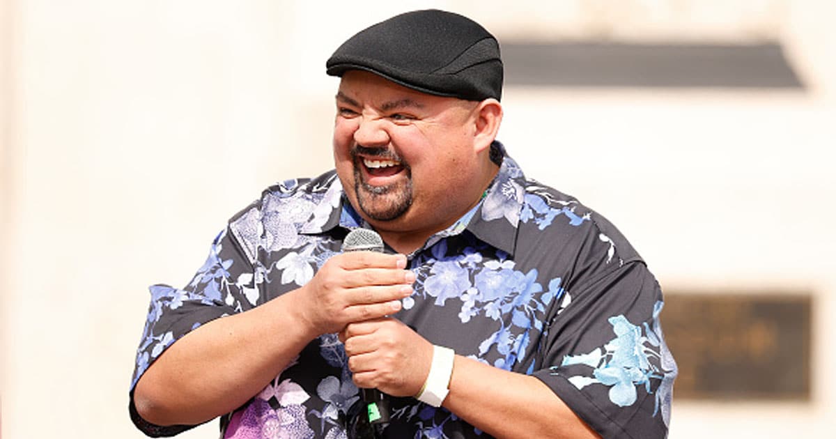 Gabriel Iglesias onstage during Los Bukis press conference for the "Una Historia Cantada" Tour