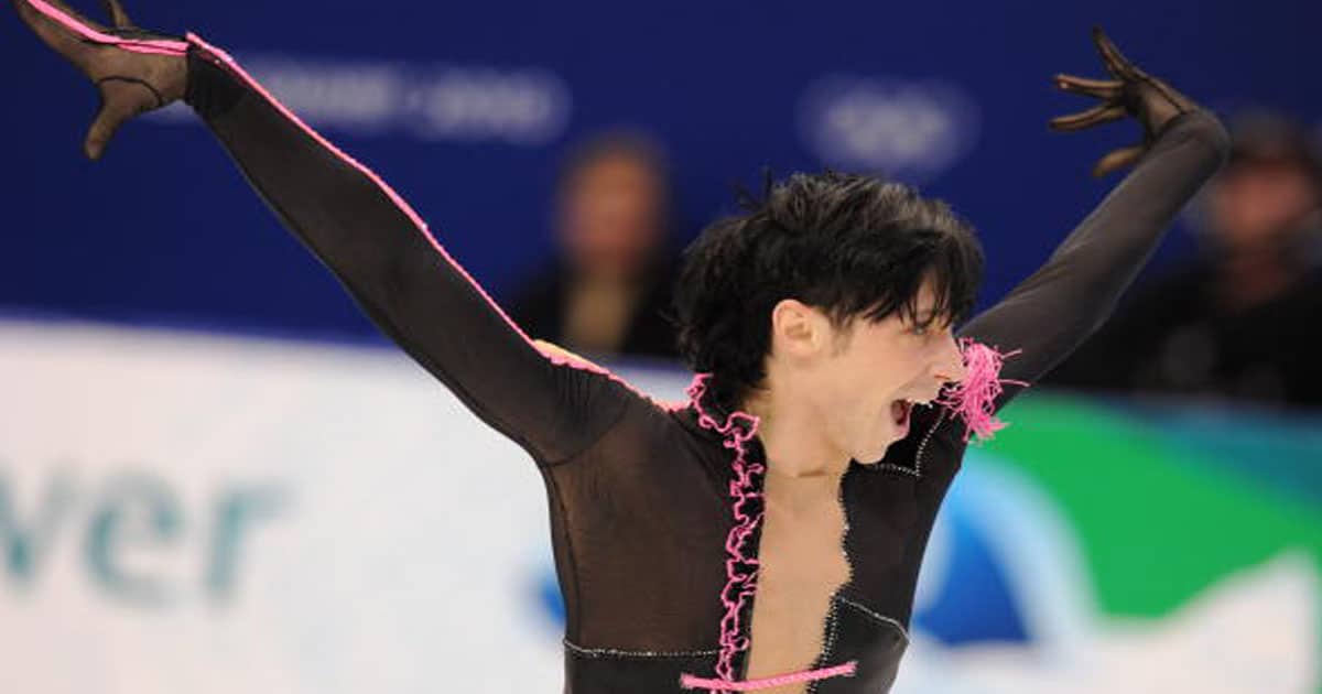 Johnny Weir competes in his Figure Skating men's short program at the Pacific Coliseum