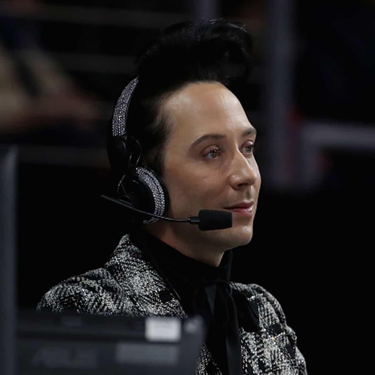 Johnny Weir during ladies free skating in the ISU Grand Prix of Figure Skating Skate America