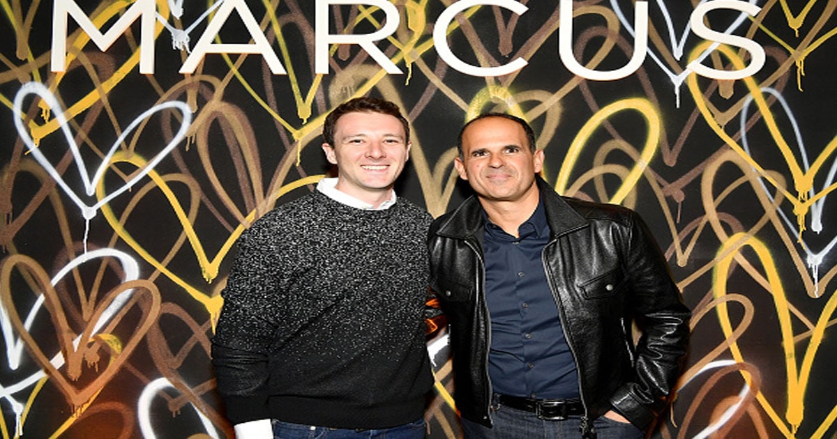 Jason Faulkner and Marcus Lemonis attend the MARCUS meatpacking grand opening Event