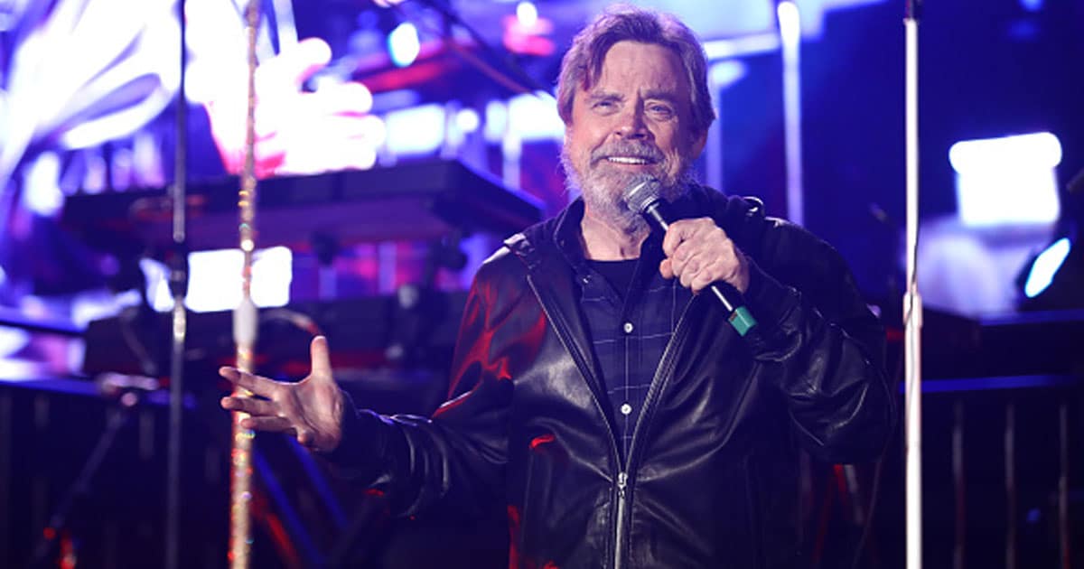 Mark Hamill speaks onstage at Galaxy of Wishes: A Night to Benefit Make-A-Wish 