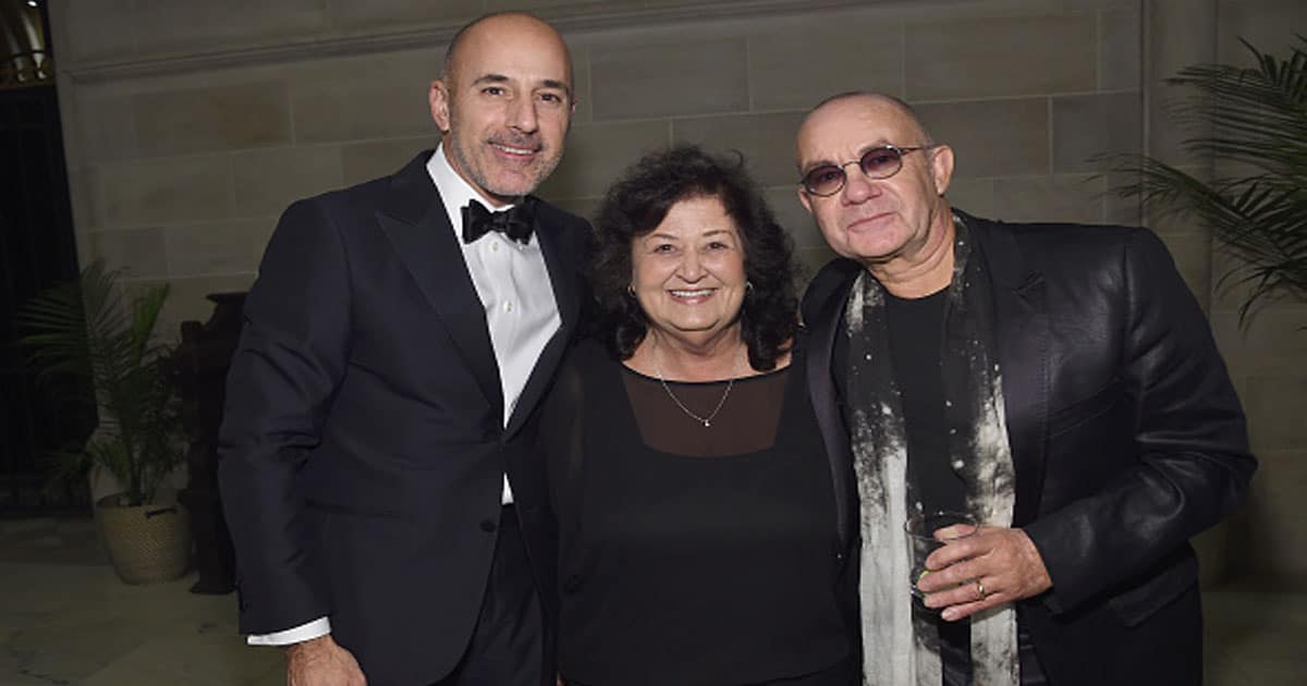 Matt Lauer, Jeanne White-Ginder, and Bernie Taupin attend the Elton John AIDS Foundation Commemorates Its 25th Year