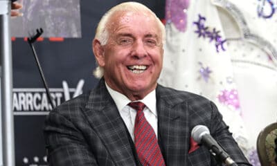 Ric Flair attends a press conference where July 31rst is declared “Ric Flair Day”