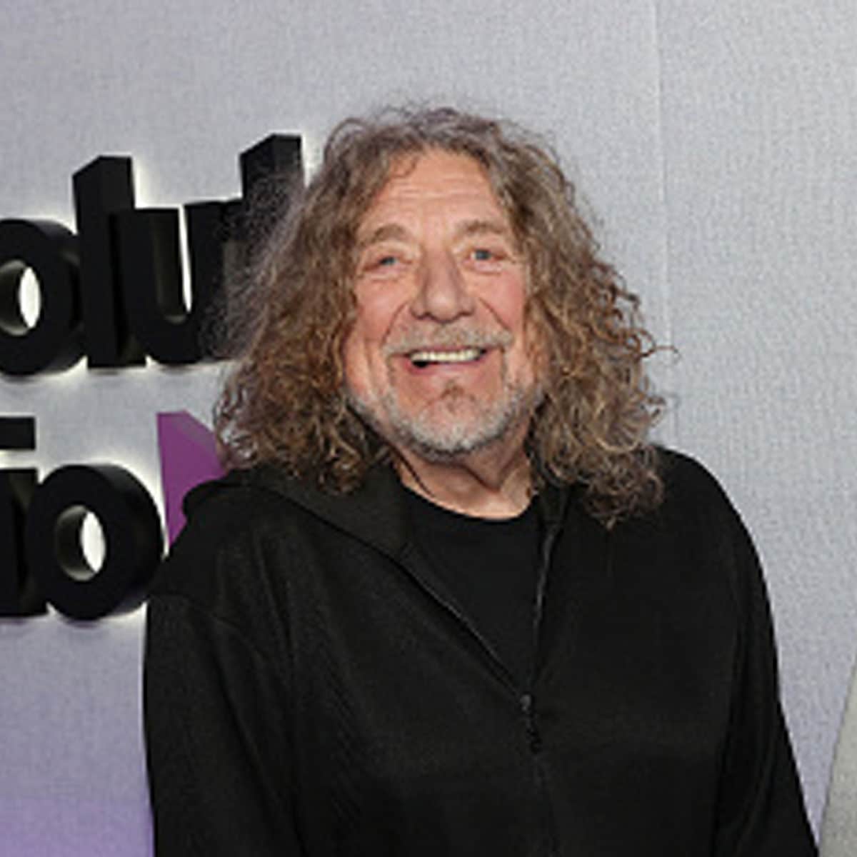 Robert Plant and presenter and singer Ben Earle (of The Shires) pose for a photograph