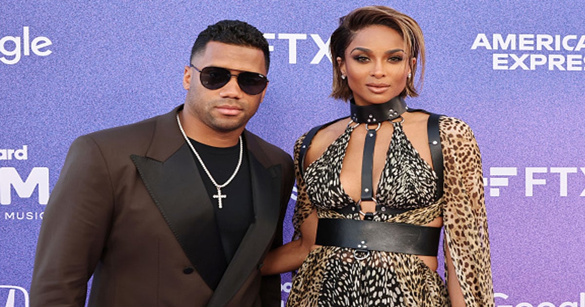 (L-R) Russell Wilson and Ciara attend Billboard Women in Music at YouTube Theater