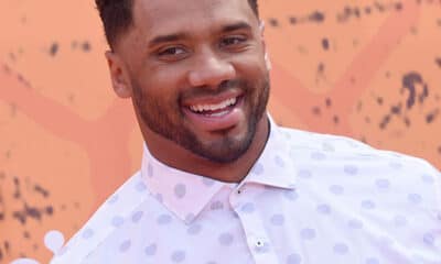 Russell Wilson arrives at Nickelodeon Kids' Choice Sports Awards 2016