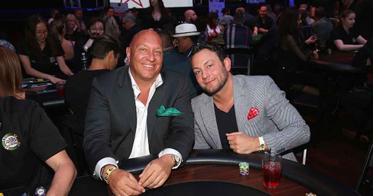 Steve Wilkos (L) and Jonathan Sadowski attend Heroes For Heroes: Los Angeles Police Memorial Foundation Celebrity Poker Tournament