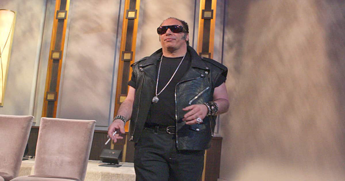 Andrew Dice Clay enters the stage during the final episode of The Celebrity Apprentice