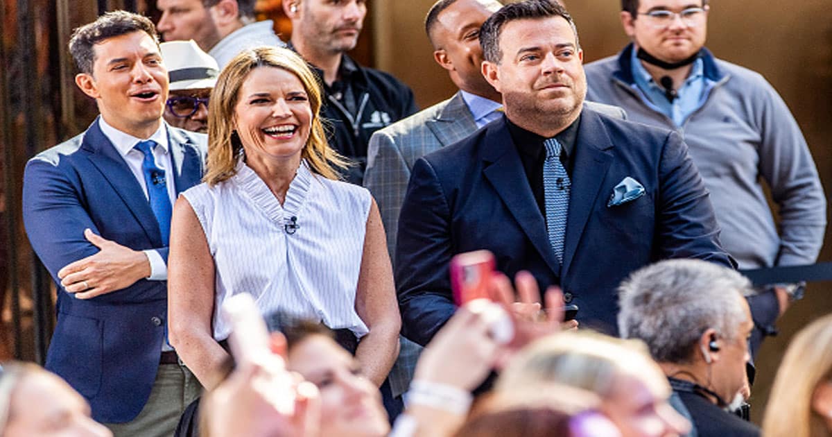 Savannah Guthrie and Carson Daly attend as Keith Urban performs on NBC's "Today" 