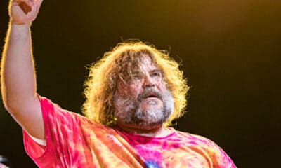 Jack Black of Tenacious D performs on stage at Cal Coast Credit Union Open Air Theatre