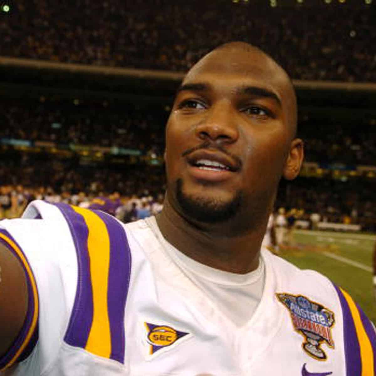 JaMarcus Russell after play against Notre Dame in the Allstate Sugar Bowl