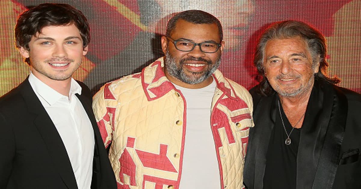 Logan Lerman, Jordan Peele and Al Pacino attend the premiere of Amazon Prime Video's "Hunters"