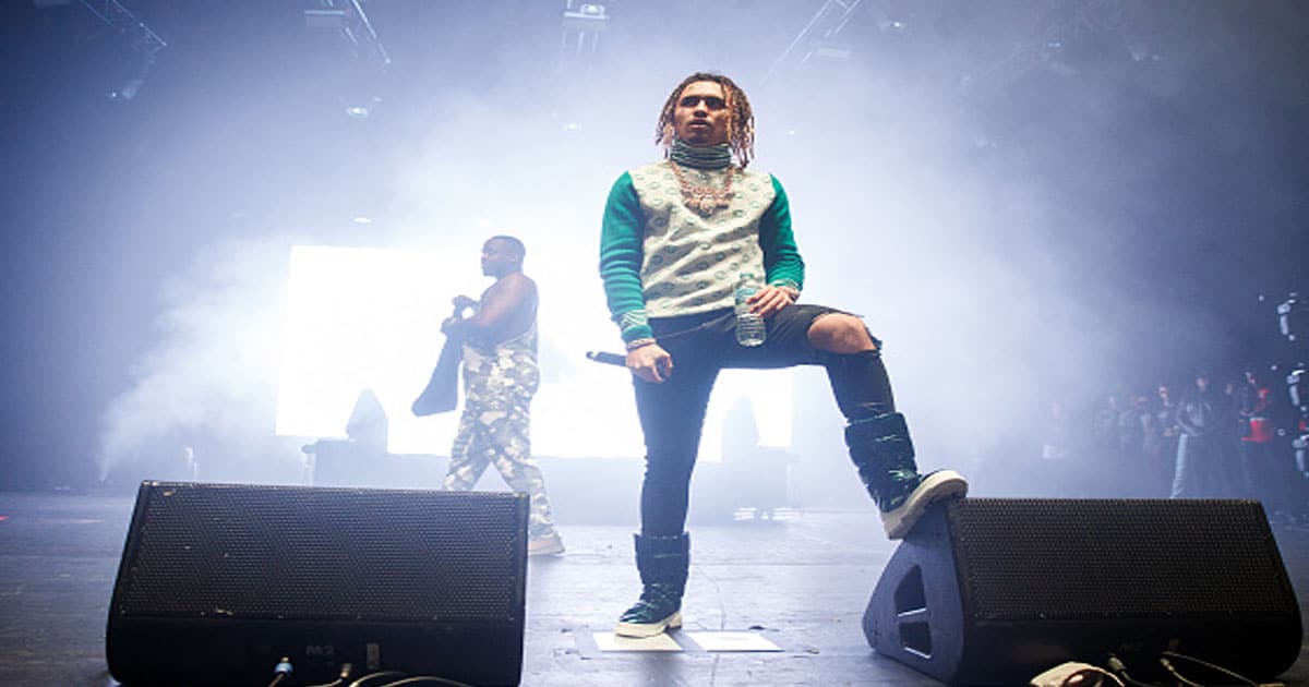 Lil Pump performs on stage at O2 Brixton Academy on November 20, 2018 