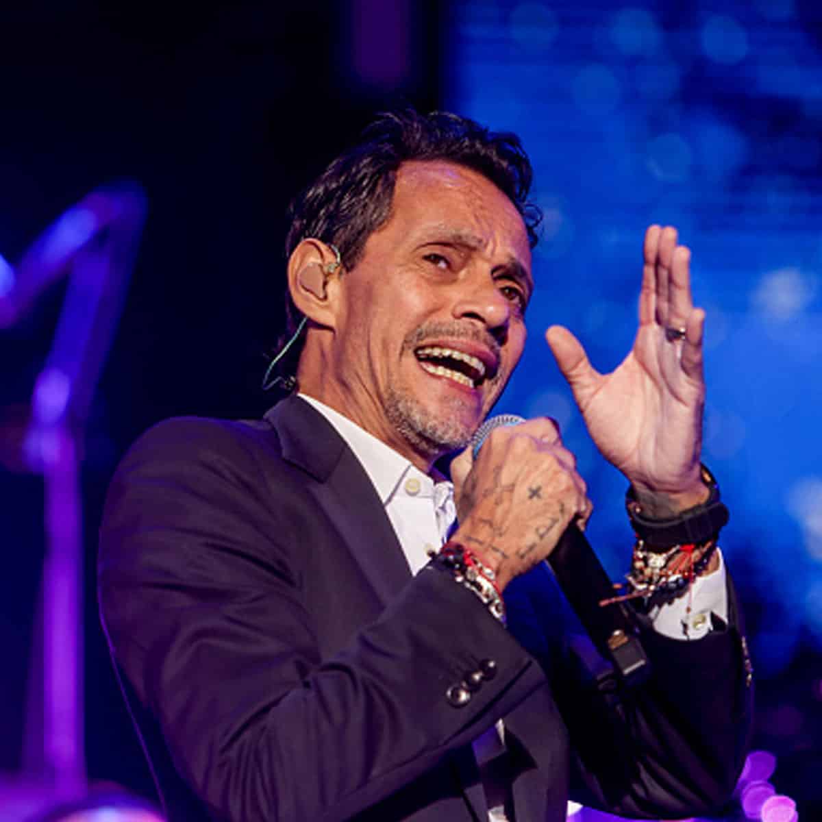 Marc Anthony performs in a concert at IFEMA MADRID LIVE at the Ifema Madrid fairgrounds