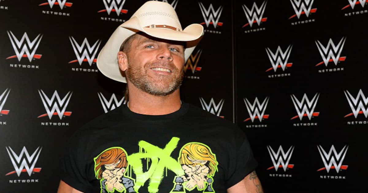  Shawn Michaels appears at a news conference announcing the WWE Network at the 2014 International CES at the Encore Theater