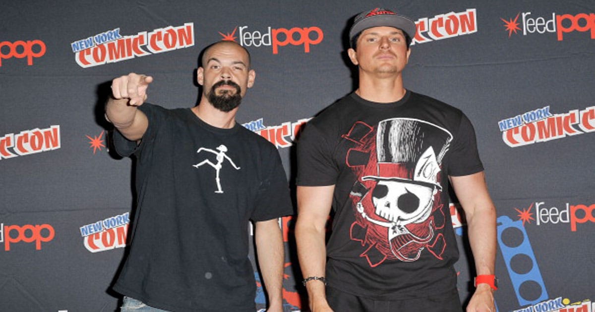 Aaron Goodwin and Zak Bagans attend the 2012 New York Comic Con at the Javits Center