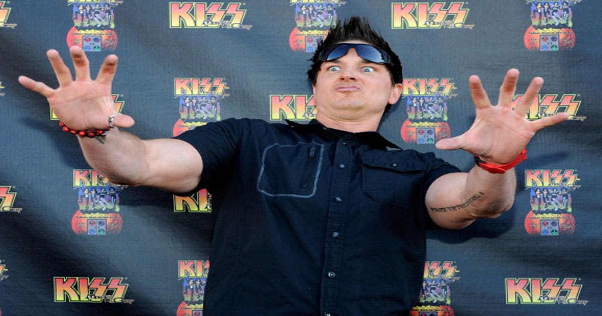 Zak Bagans from the television show, "Ghost Adventures" arrives at the grand opening of the KISS 