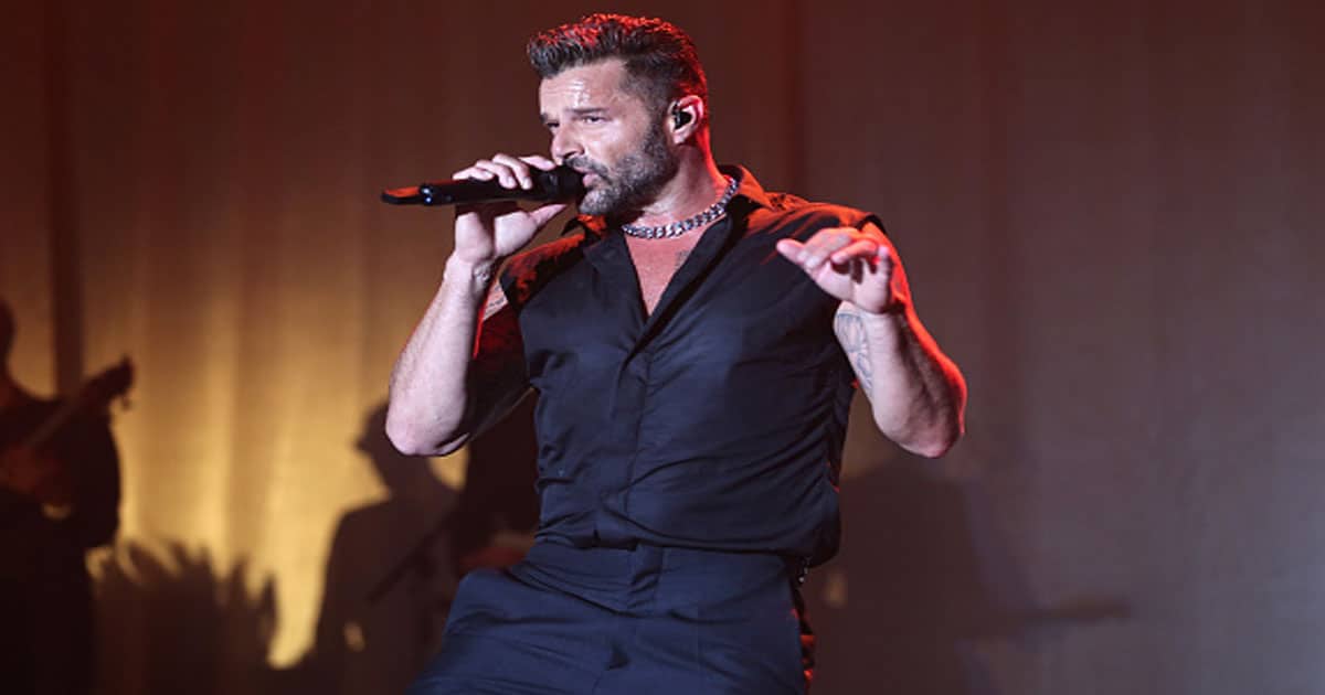 Ricky Martin performs live on stafe during the amfAR Cannes Gala 2022 at Hotel du Cap-Eden-Roc 